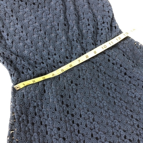 Lily Rose Crocheted Navy Blue Short Dress size M - Picture 5 of 7